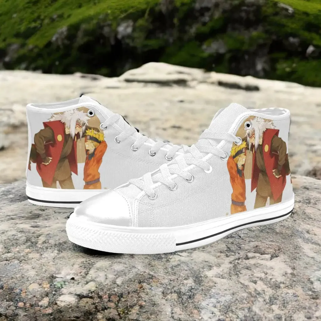 Boruto Naruto Jiraiya Shoes High Top Sneakers for Kids and Adults