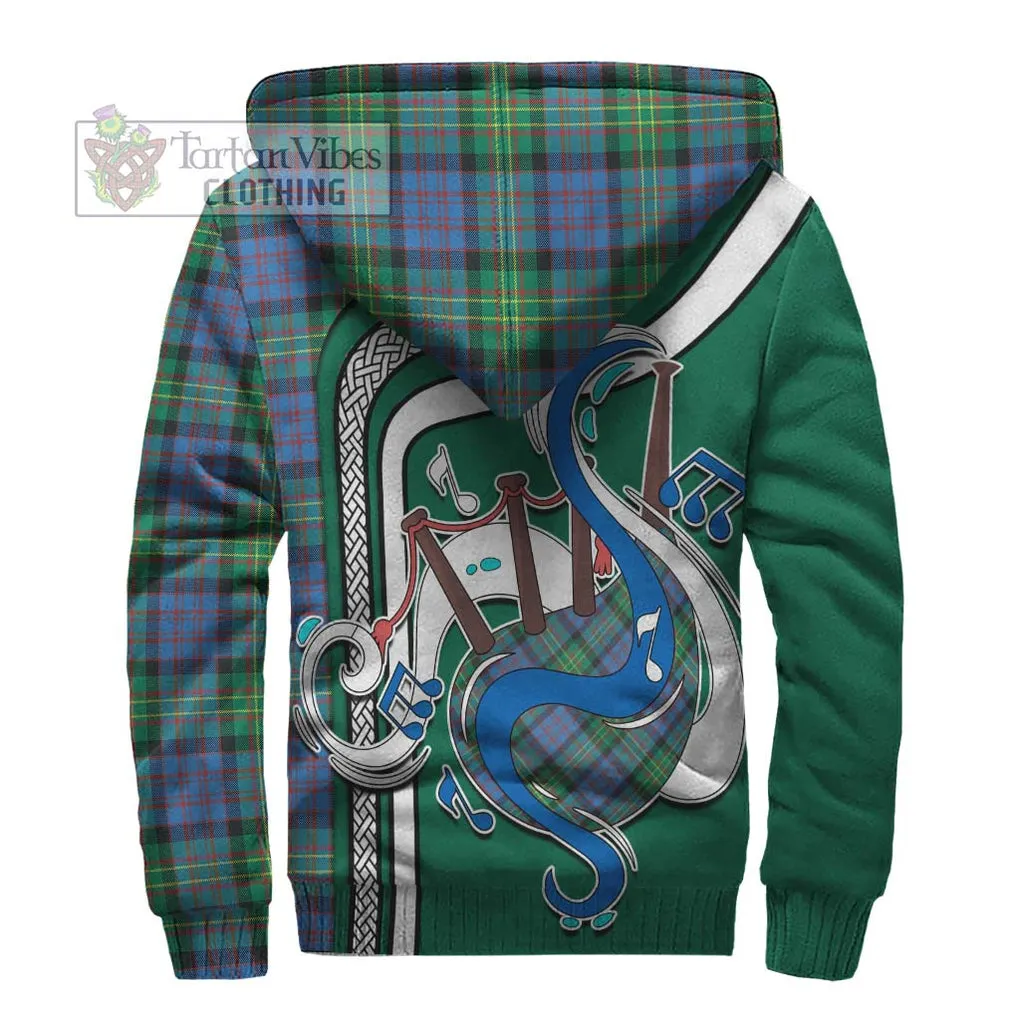 Bowie Ancient Tartan Sherpa Hoodie with Epic Bagpipe Style