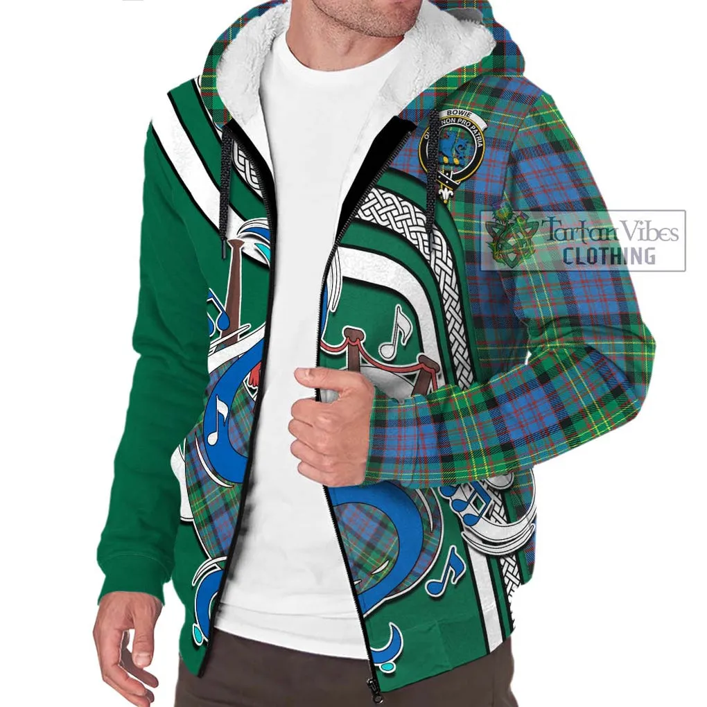 Bowie Ancient Tartan Sherpa Hoodie with Epic Bagpipe Style