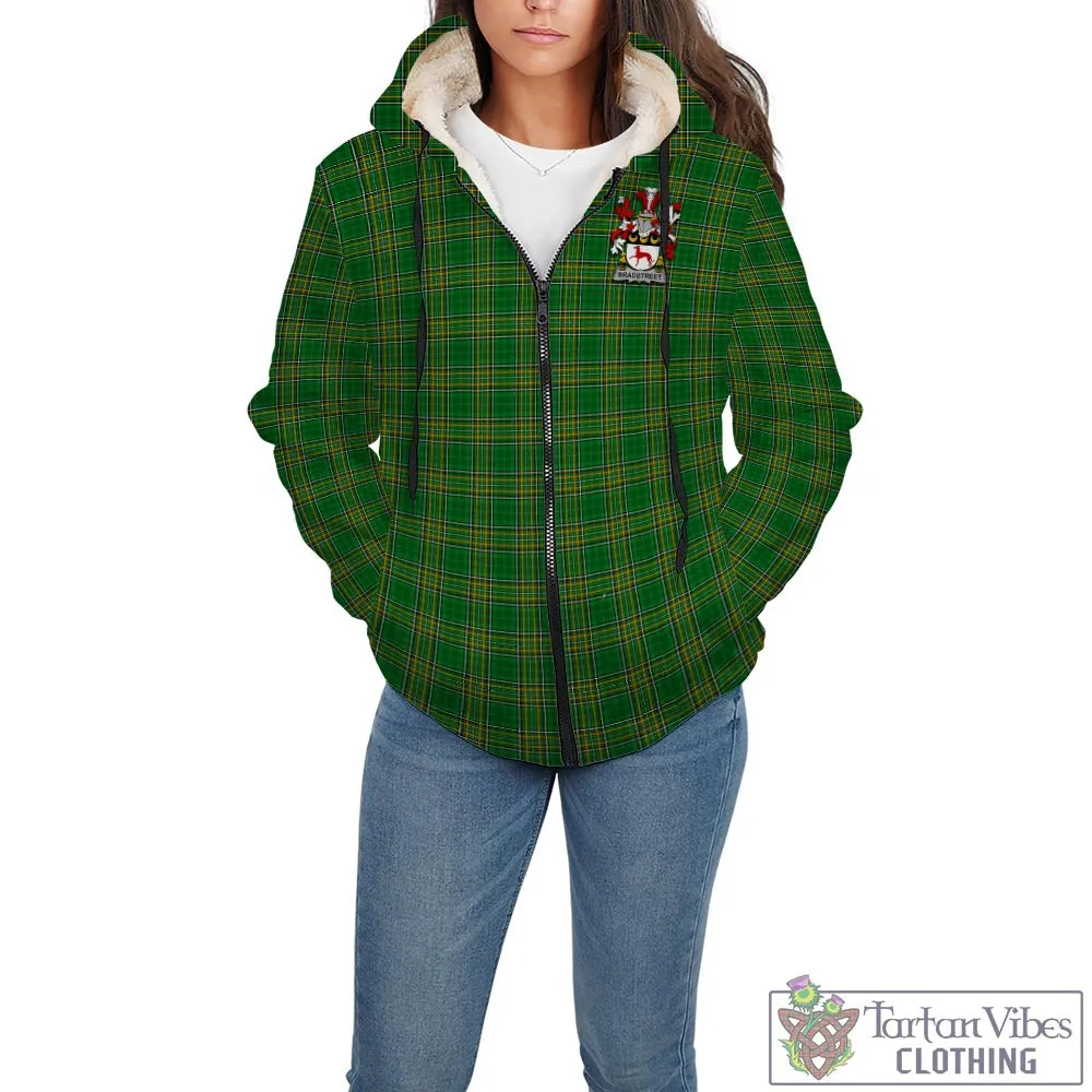 Bradstreet Irish Clan Tartan Sherpa Hoodie with Coat of Arms