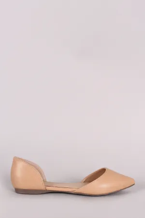 Breckelle Pointy Toe Slip On Dorsay Flat