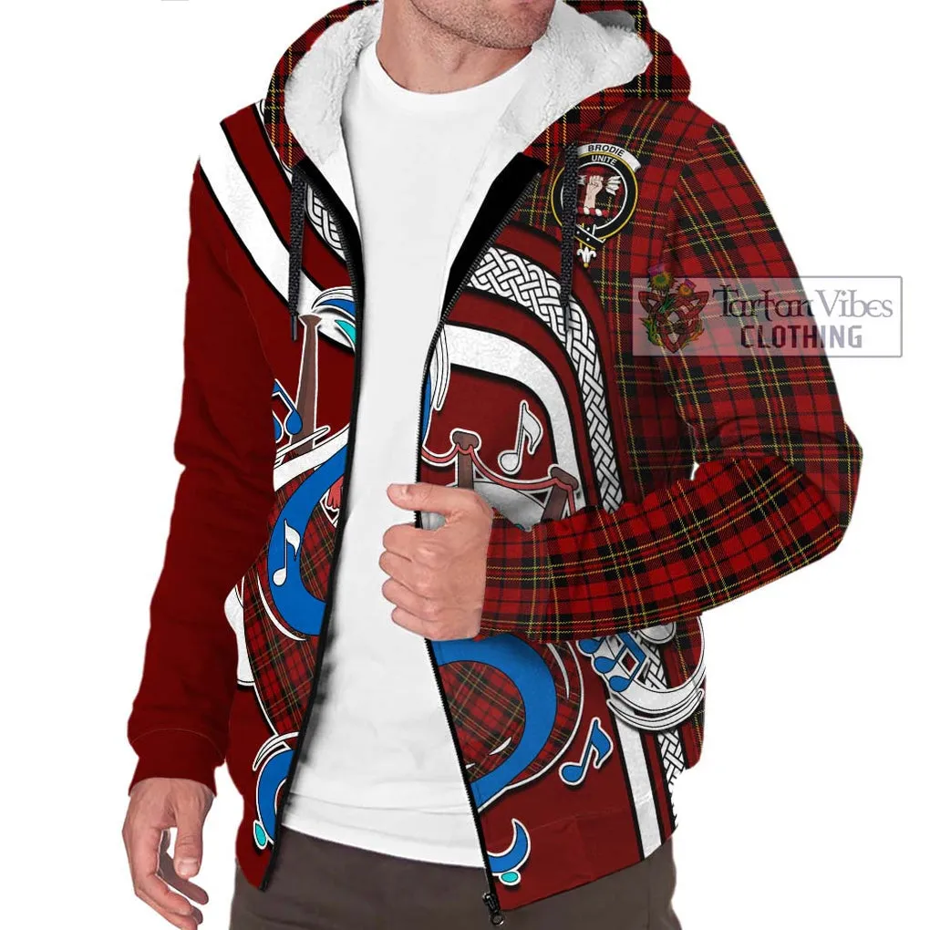 Brodie Tartan Sherpa Hoodie with Epic Bagpipe Style