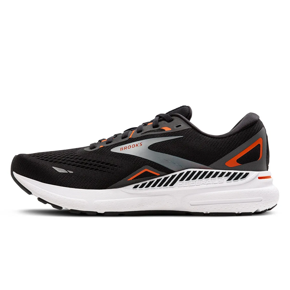 Brooks Adrenaline GTS 23 Mens | Black/mandarin Red/silver