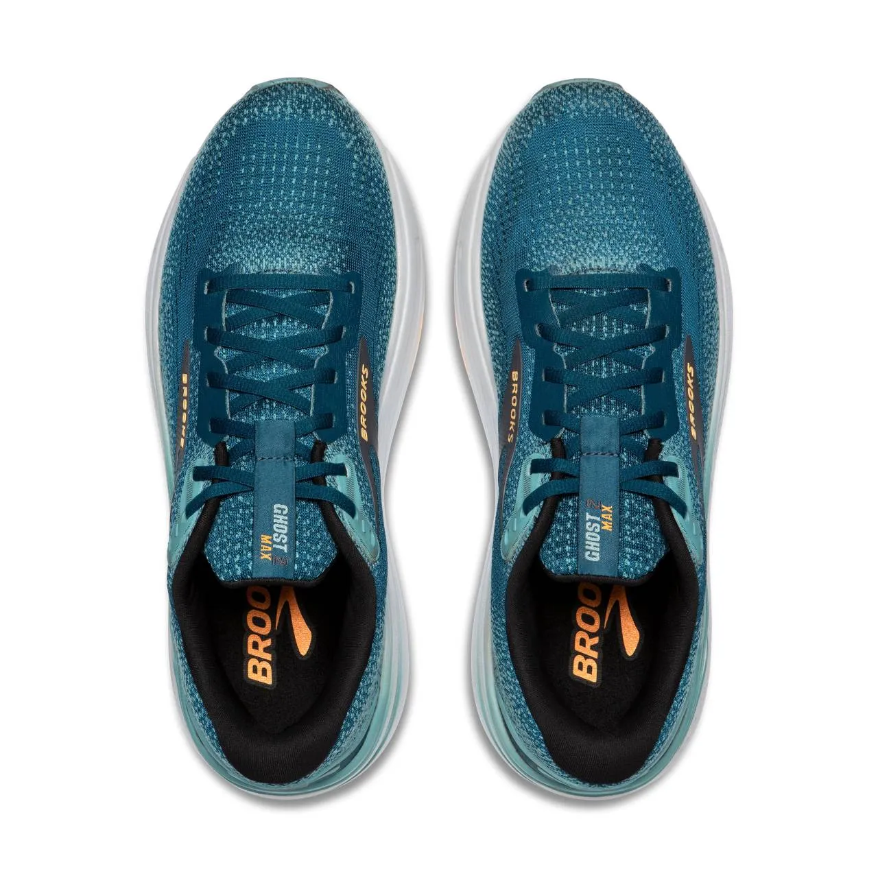 Brooks Ghost Max 2 (Mens) - Moroccan Blue/Aqua/Orange Pop