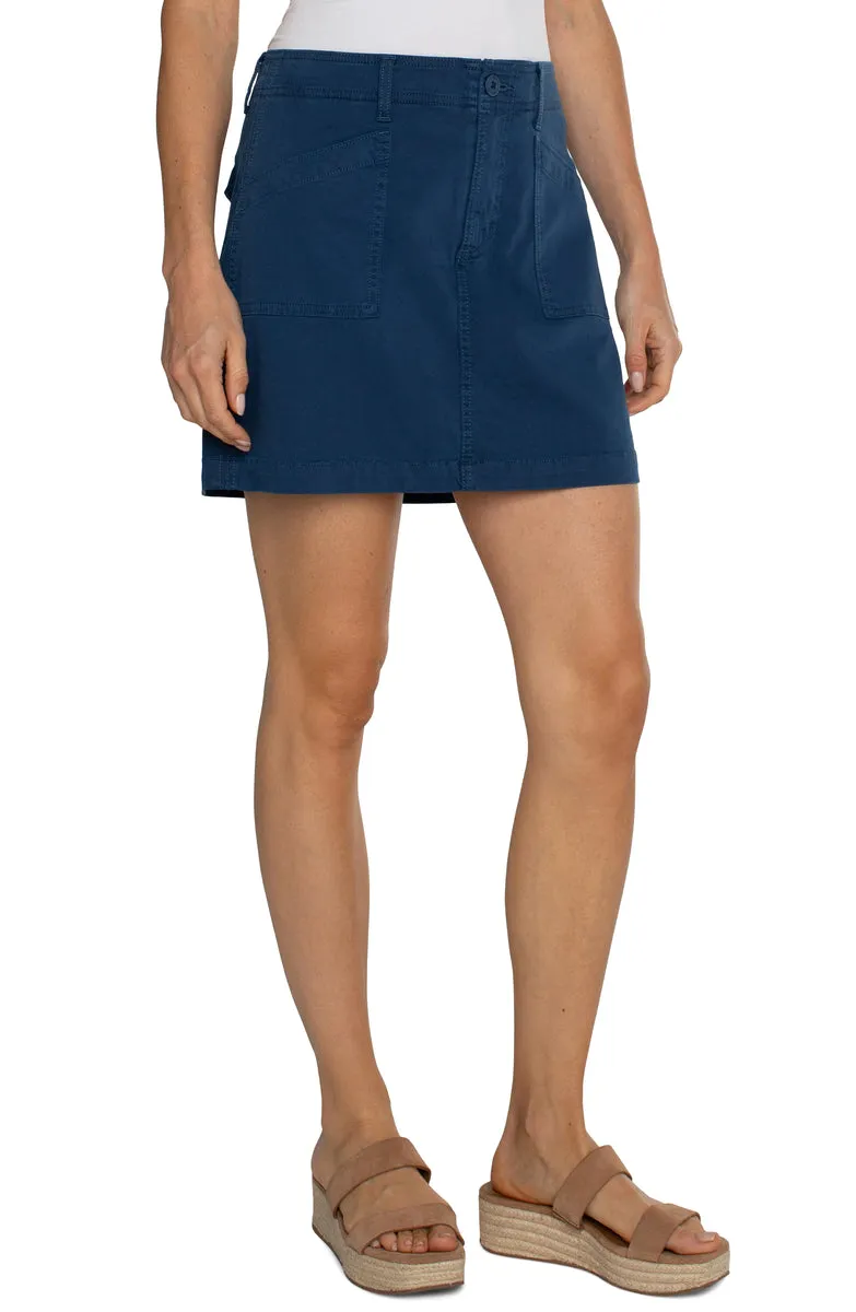 Cargo Skort 15" Length - Indigo Dusk