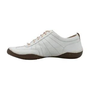 Clarks Autumn Garden Trainers Low-Top Sneakers Leather White Colour For Women