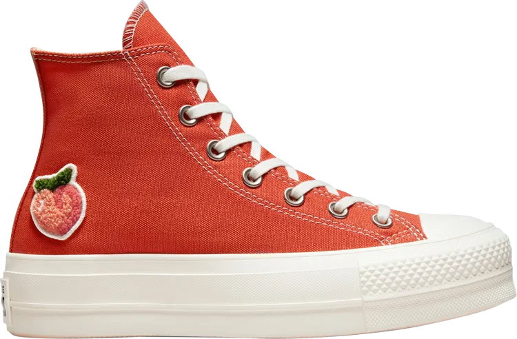 Converse Wmns Chuck Taylor All Star Lift Platform High Peaches Sneakers, Red