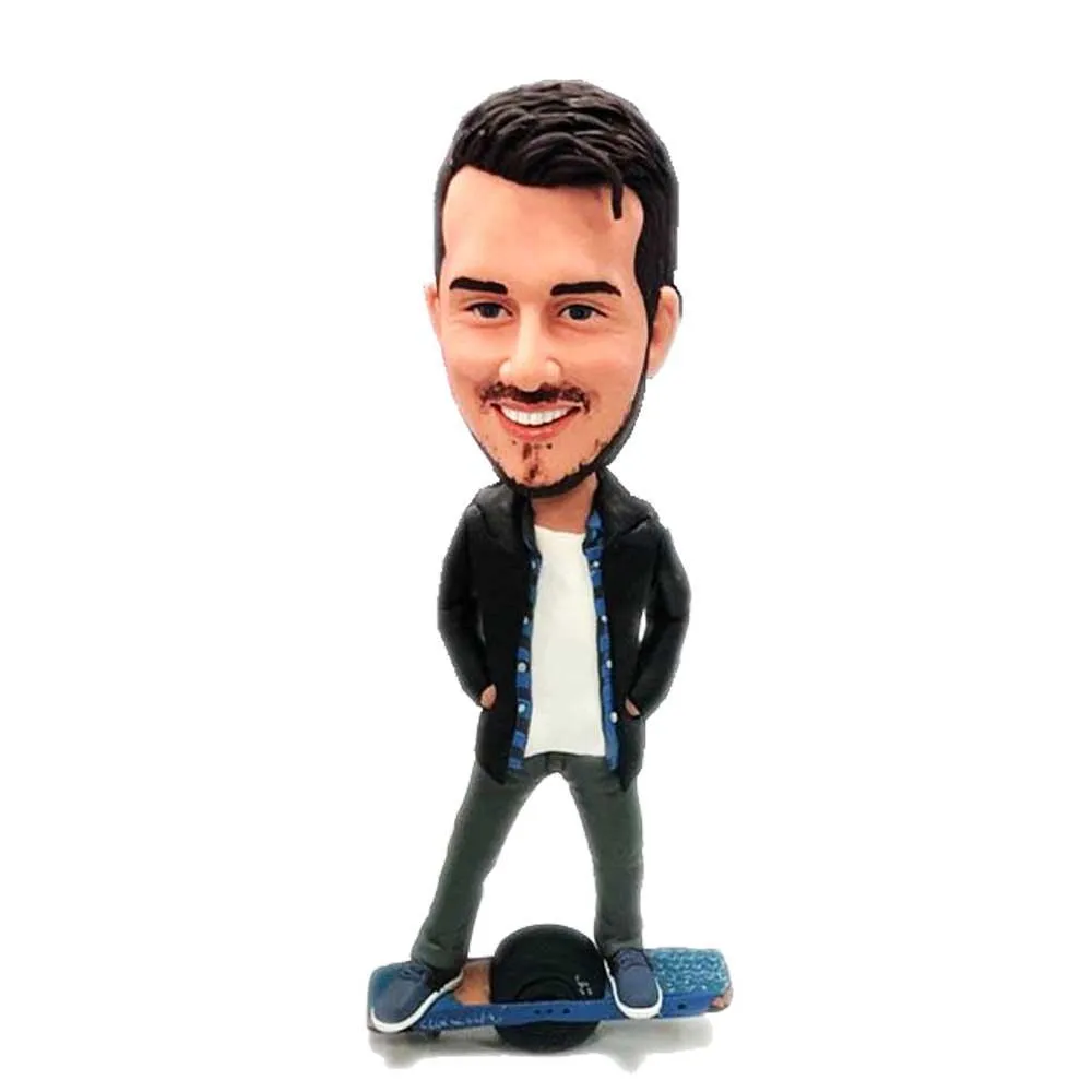 Cool Skateboard Man Custom Figure Bobblehead