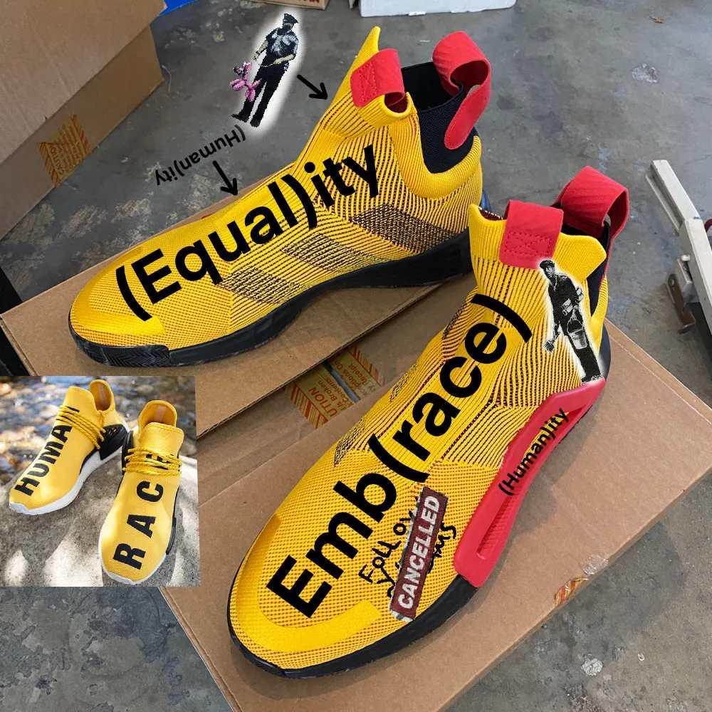 Custom Painted Adidas (Equal)its   Emb(race) Theme - Custom Order