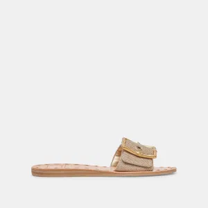 DASA SANDALS LIGHT GOLD RAFFIA