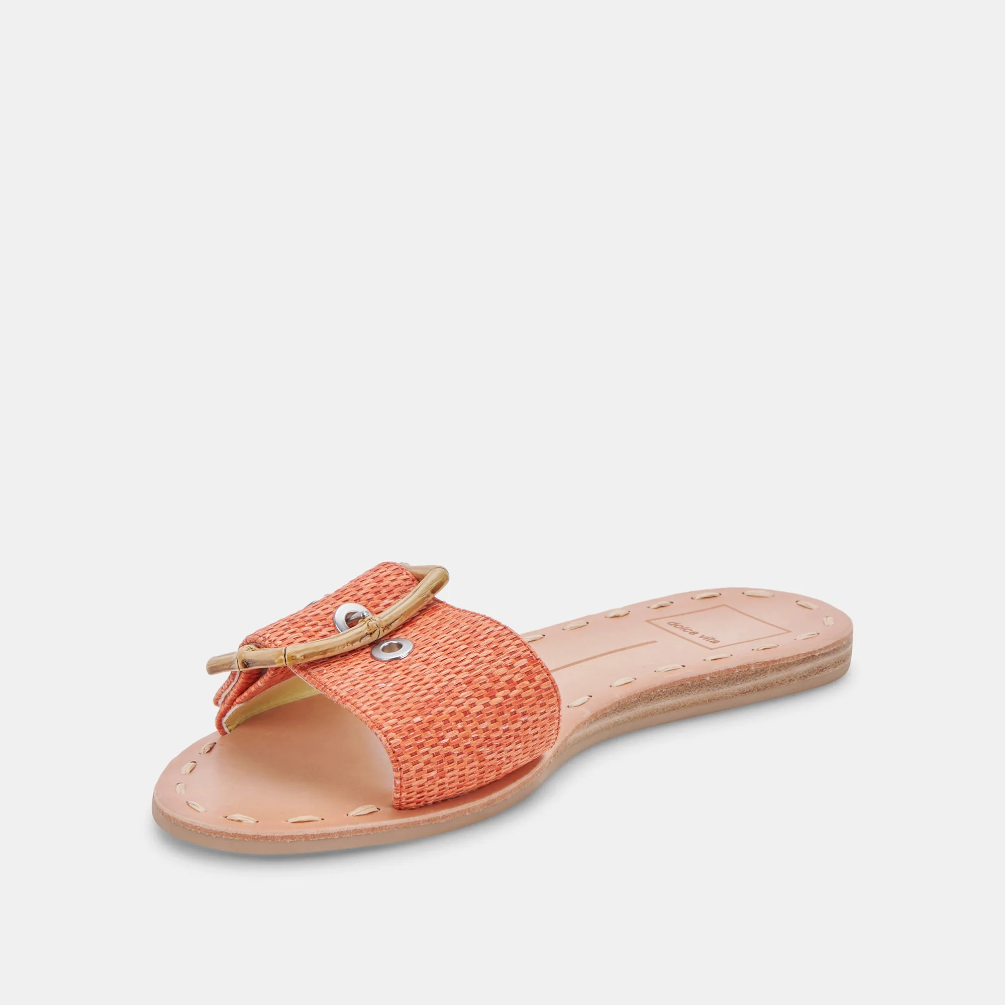 DASA SANDALS ORANGE RAFFIA