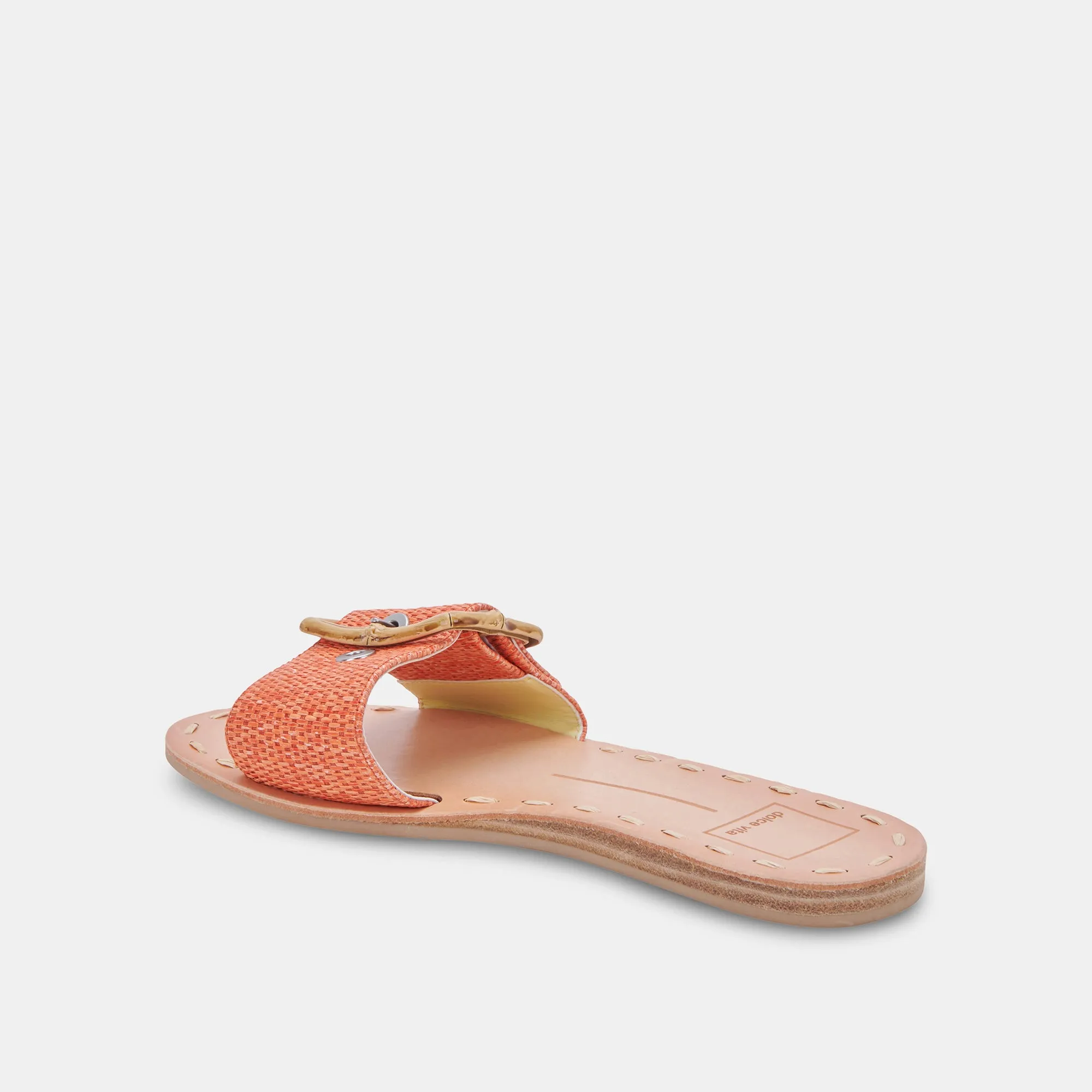 DASA SANDALS ORANGE RAFFIA