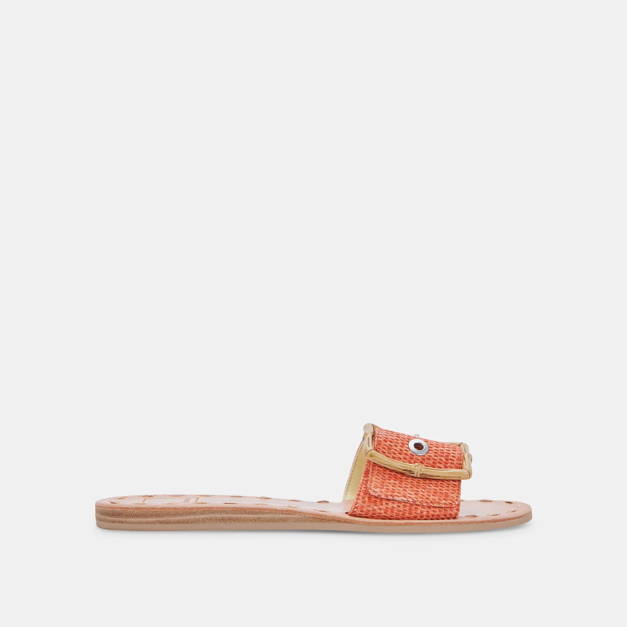 DASA SANDALS ORANGE RAFFIA