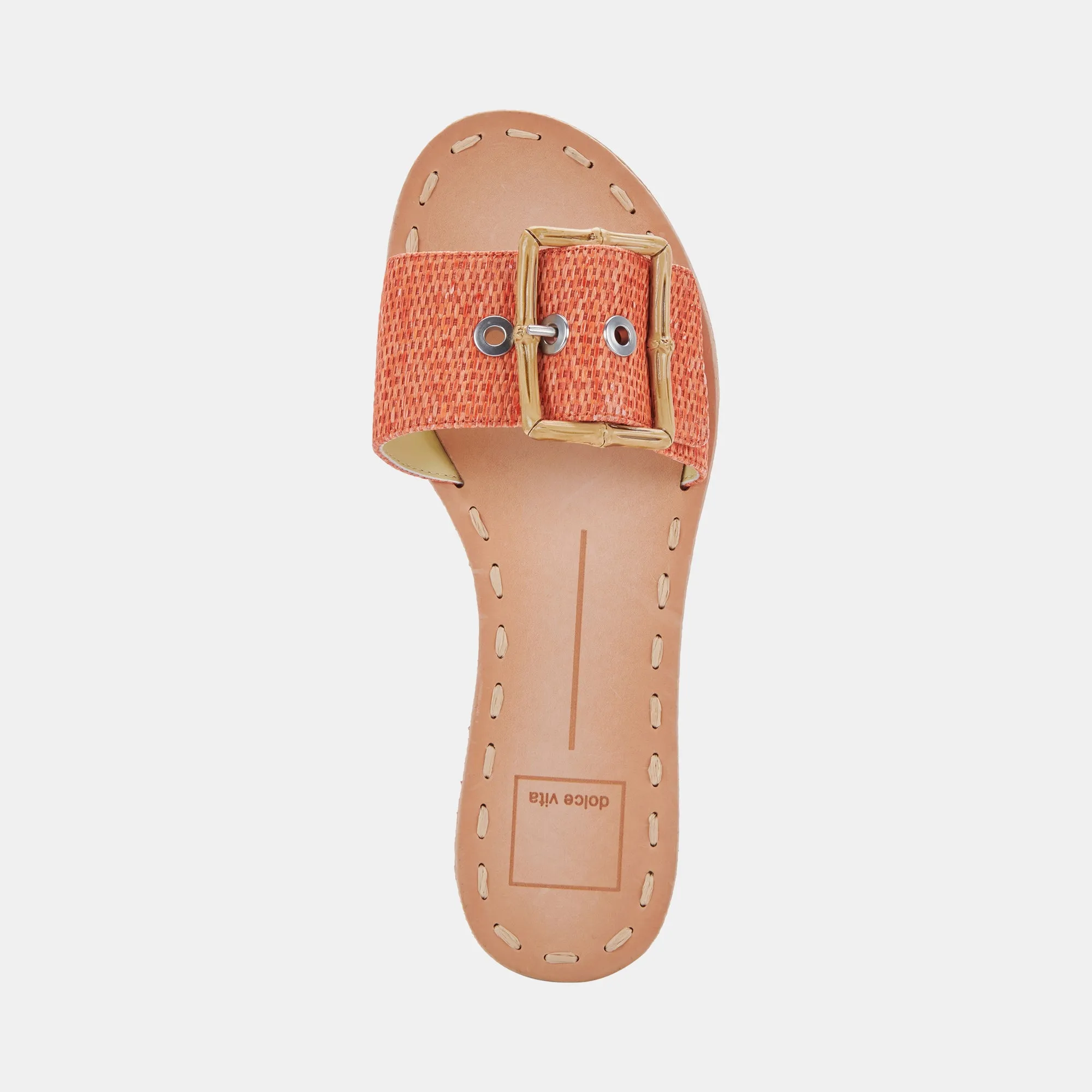 DASA SANDALS ORANGE RAFFIA