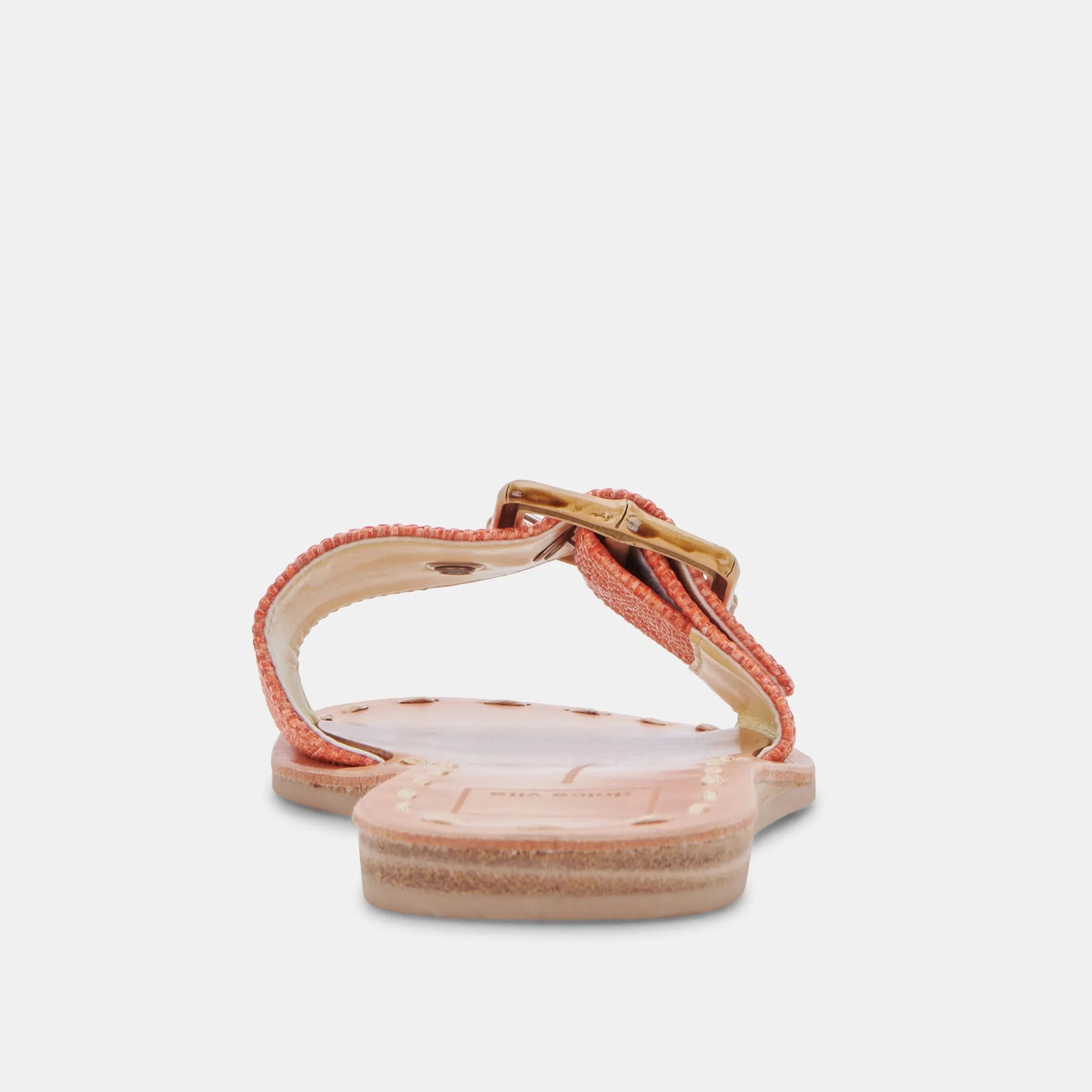 DASA SANDALS ORANGE RAFFIA