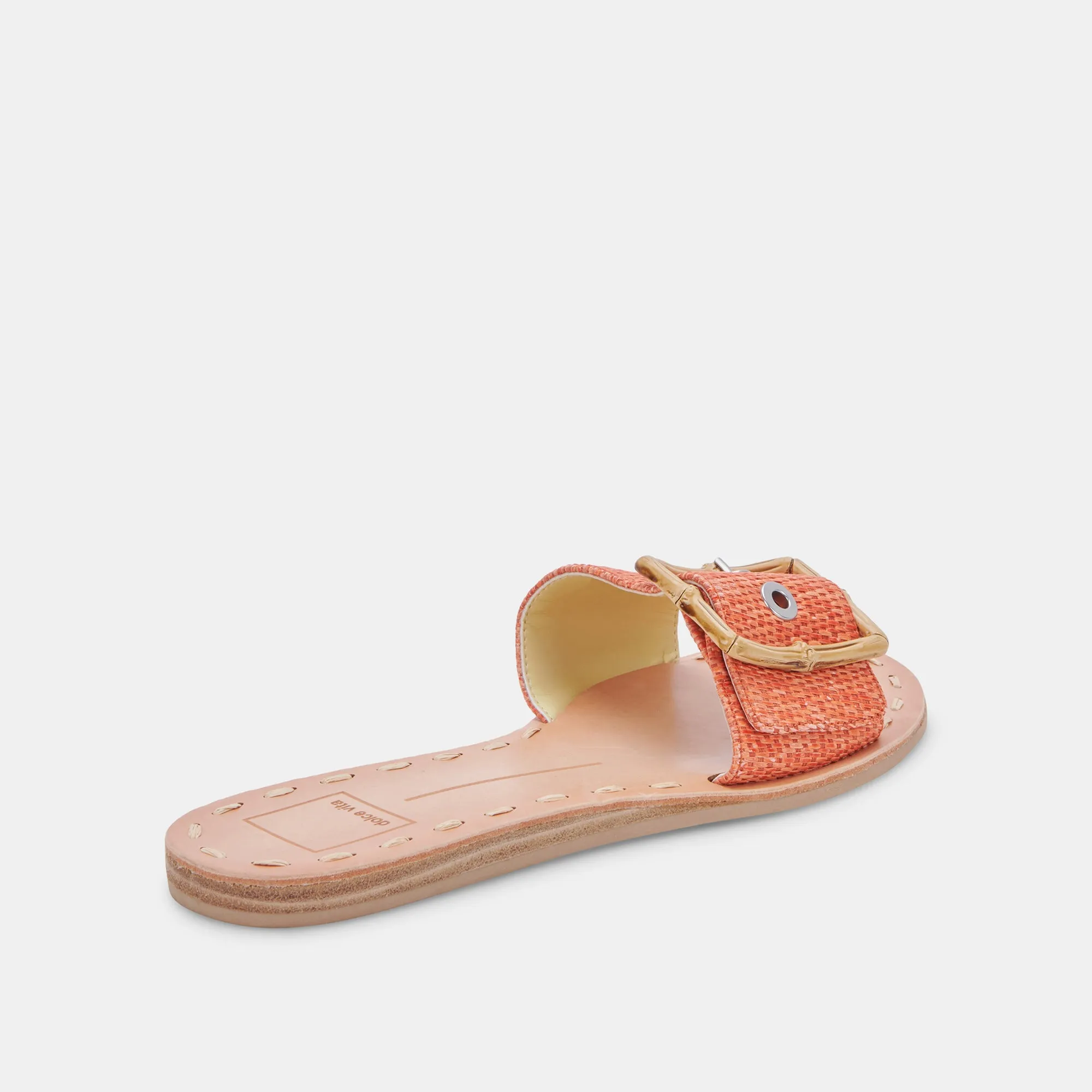 DASA SANDALS ORANGE RAFFIA