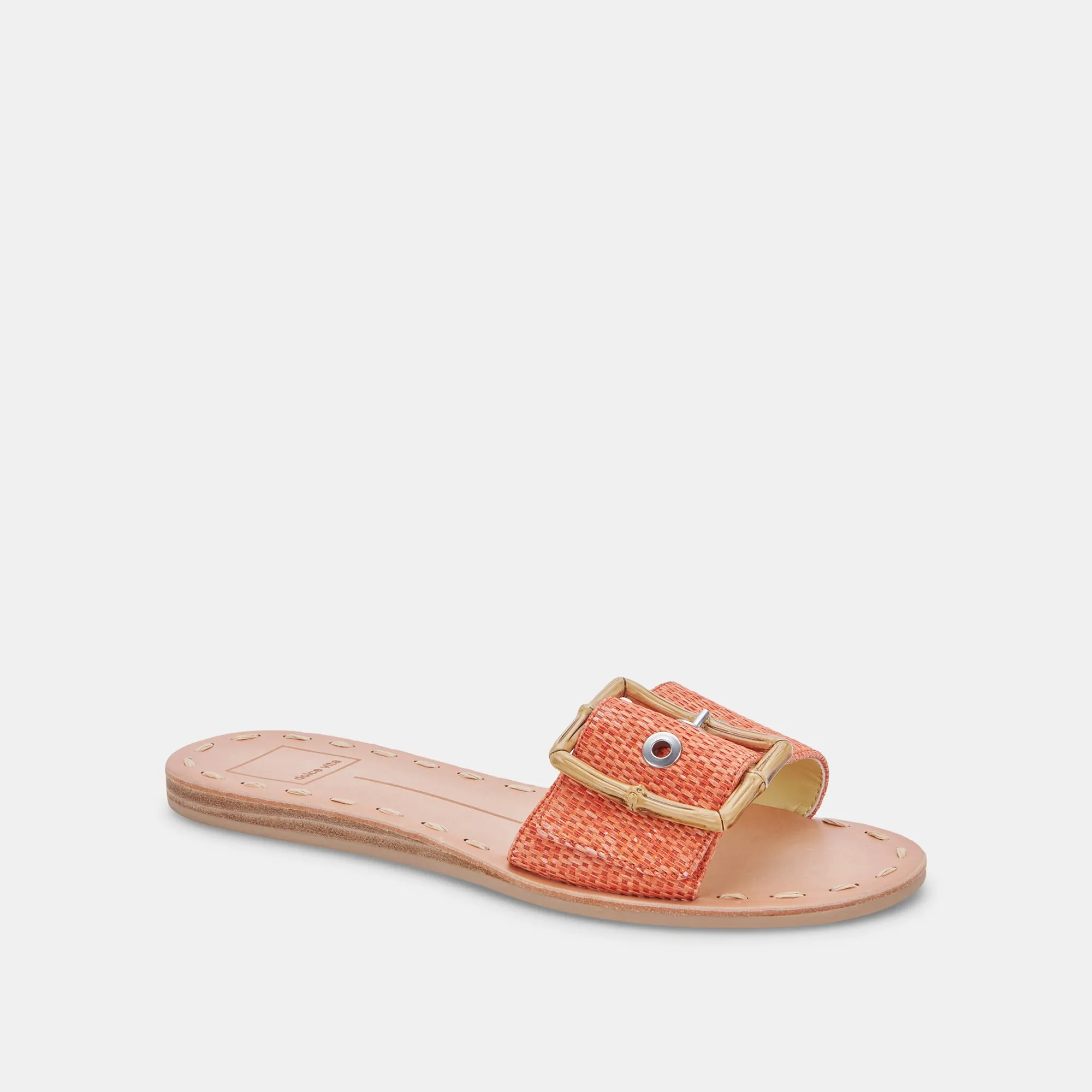 DASA SANDALS ORANGE RAFFIA