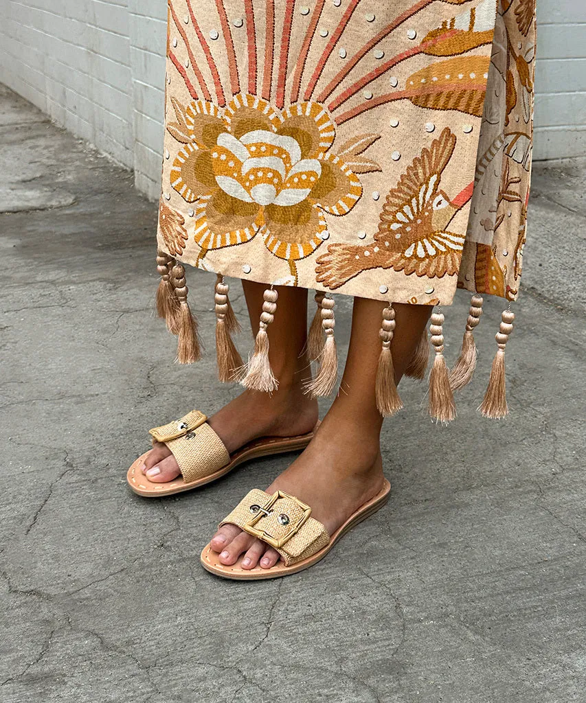 DASA SANDALS WARM NATURAL RAFFIA