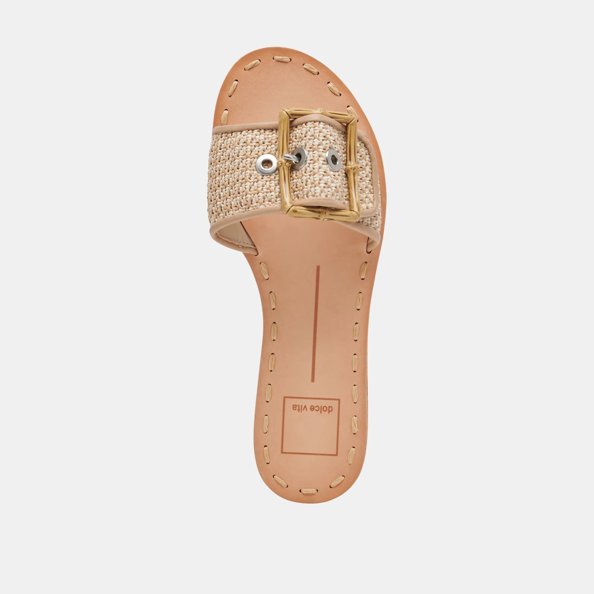 DASA SANDALS WHITE NATURAL RAFFIA