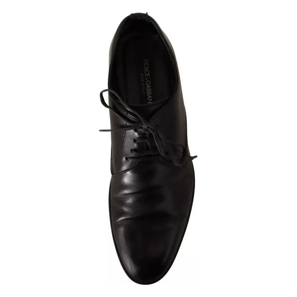 Dolce & Gabbana Black Leather Derby Dress Formal Shoes