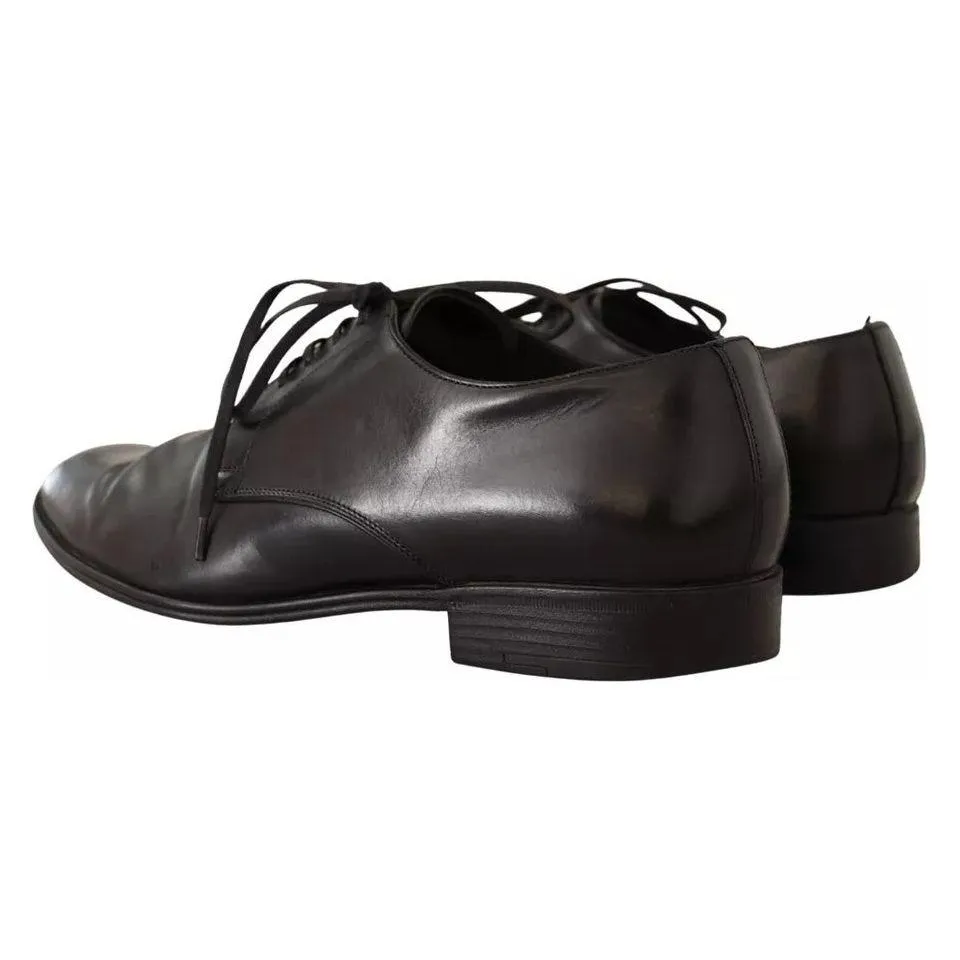 Dolce & Gabbana Black Leather Derby Dress Formal Shoes