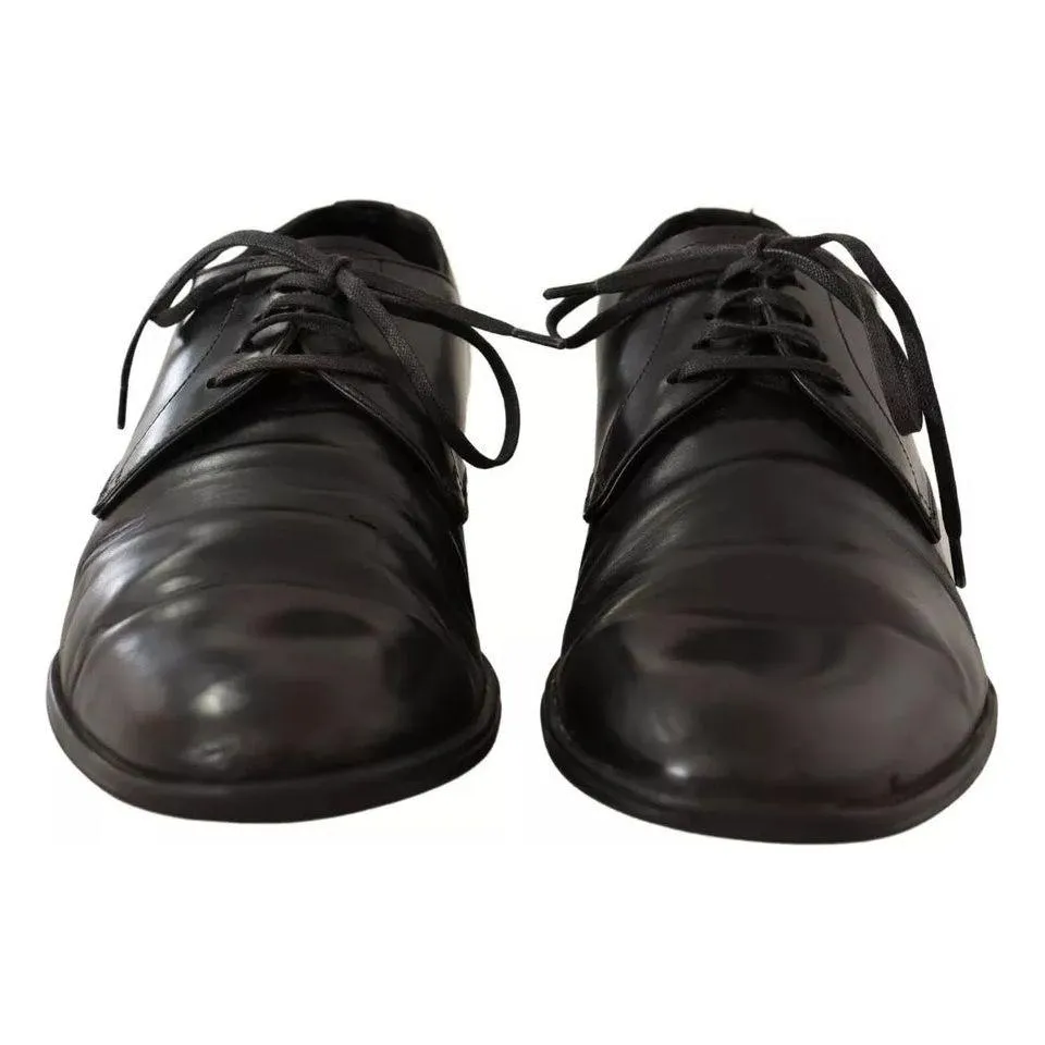 Dolce & Gabbana Black Leather Derby Dress Formal Shoes