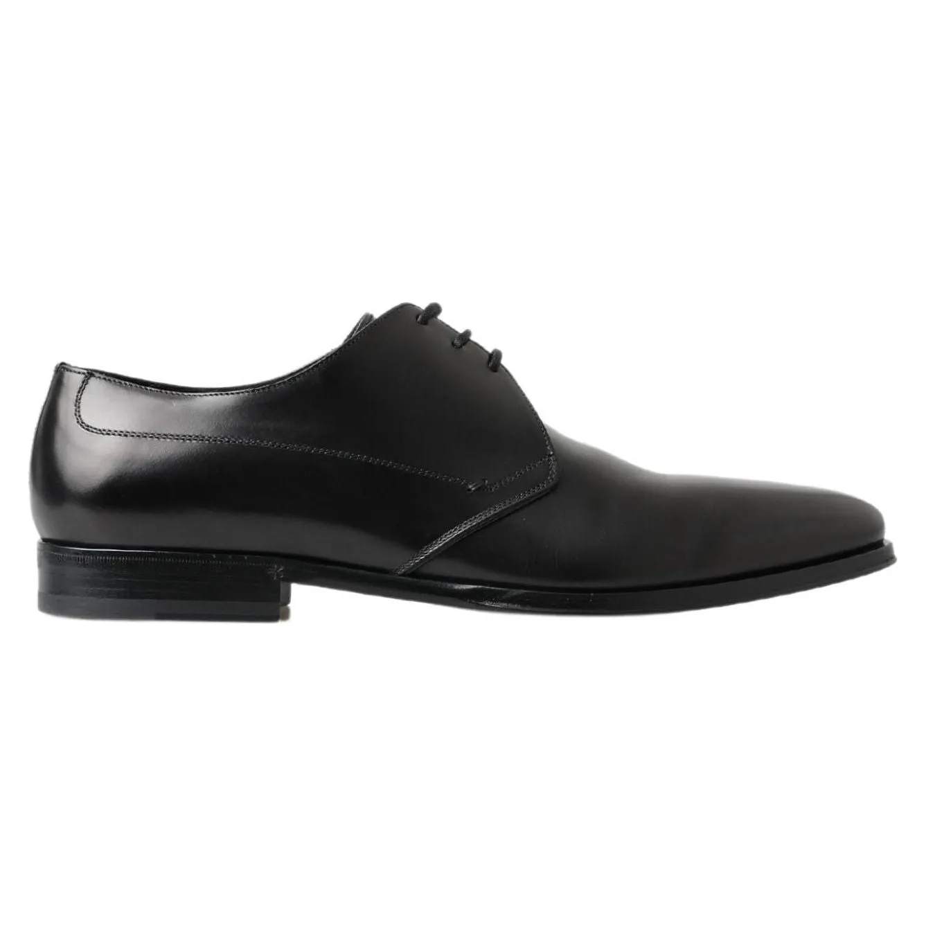 Dolce & Gabbana Classic Black Leather Derby Shoes