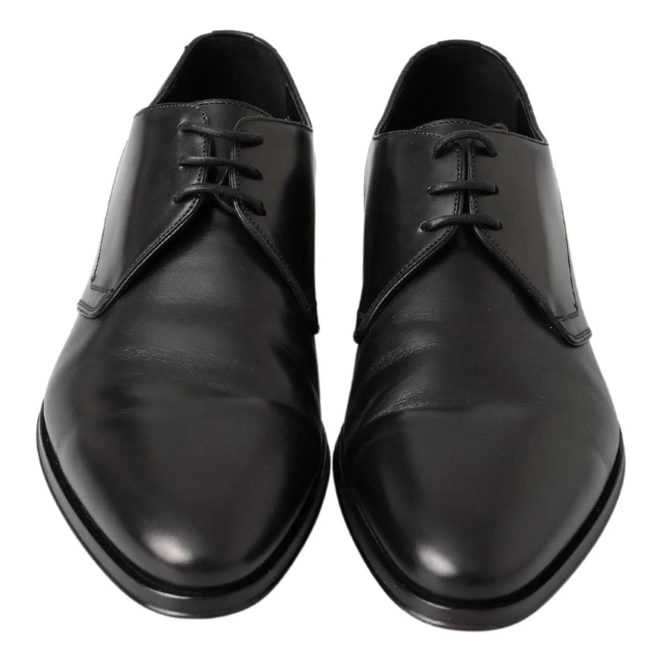 Dolce & Gabbana Classic Black Leather Derby Shoes