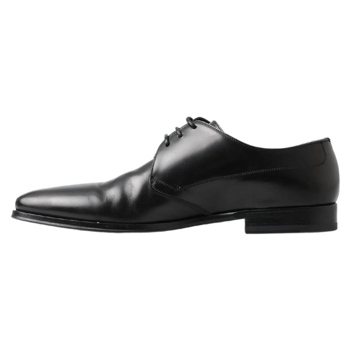 Dolce & Gabbana Classic Black Leather Derby Shoes