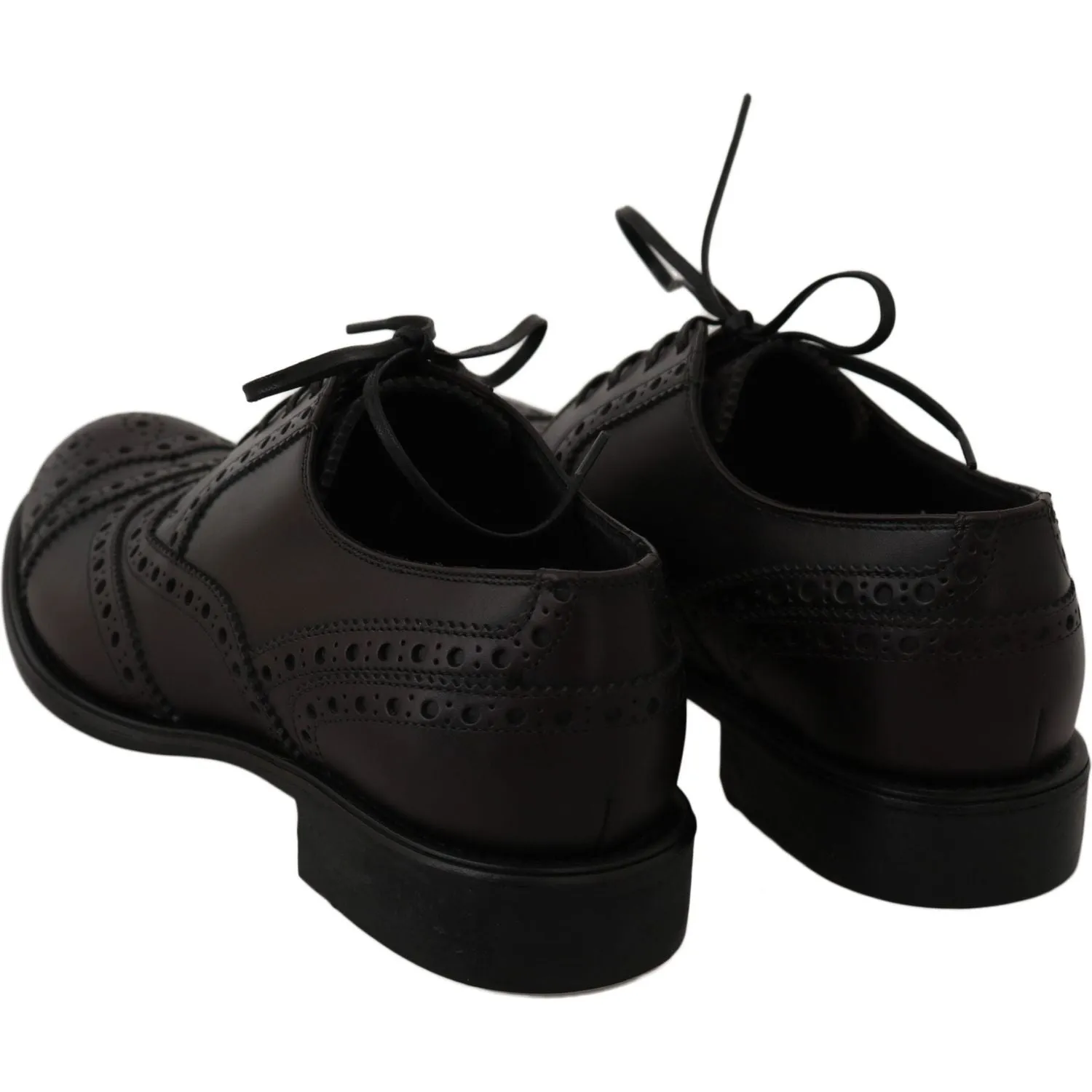 Dolce & Gabbana Elegant Bordeaux Wingtip Derby Dress Shoes