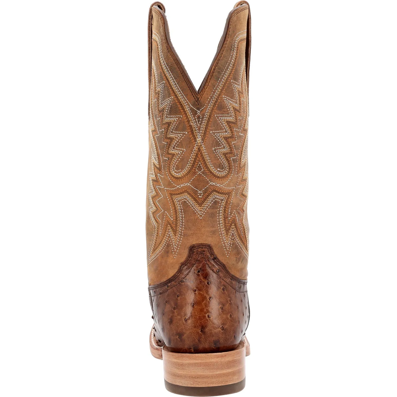 Durango Mens PRCA Western Kango Tobacco Full Quill Ostrich Cowboy Boots