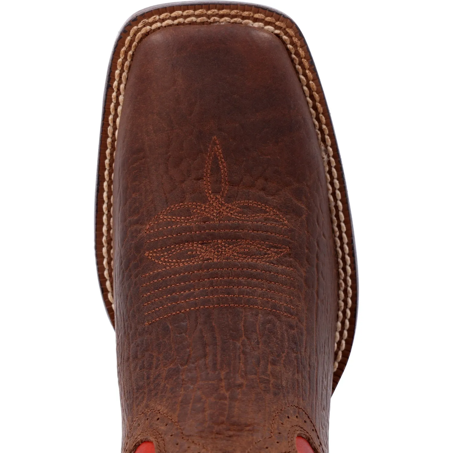 Durango Mens Saddlebrook Western Acorn/Crimson Leather Cowboy Boots