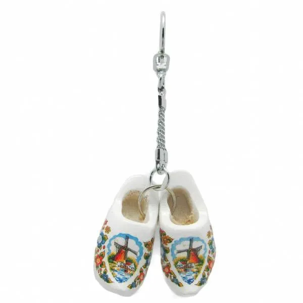 Dutch Gift Idea Wooden Shoes Keychain Natural