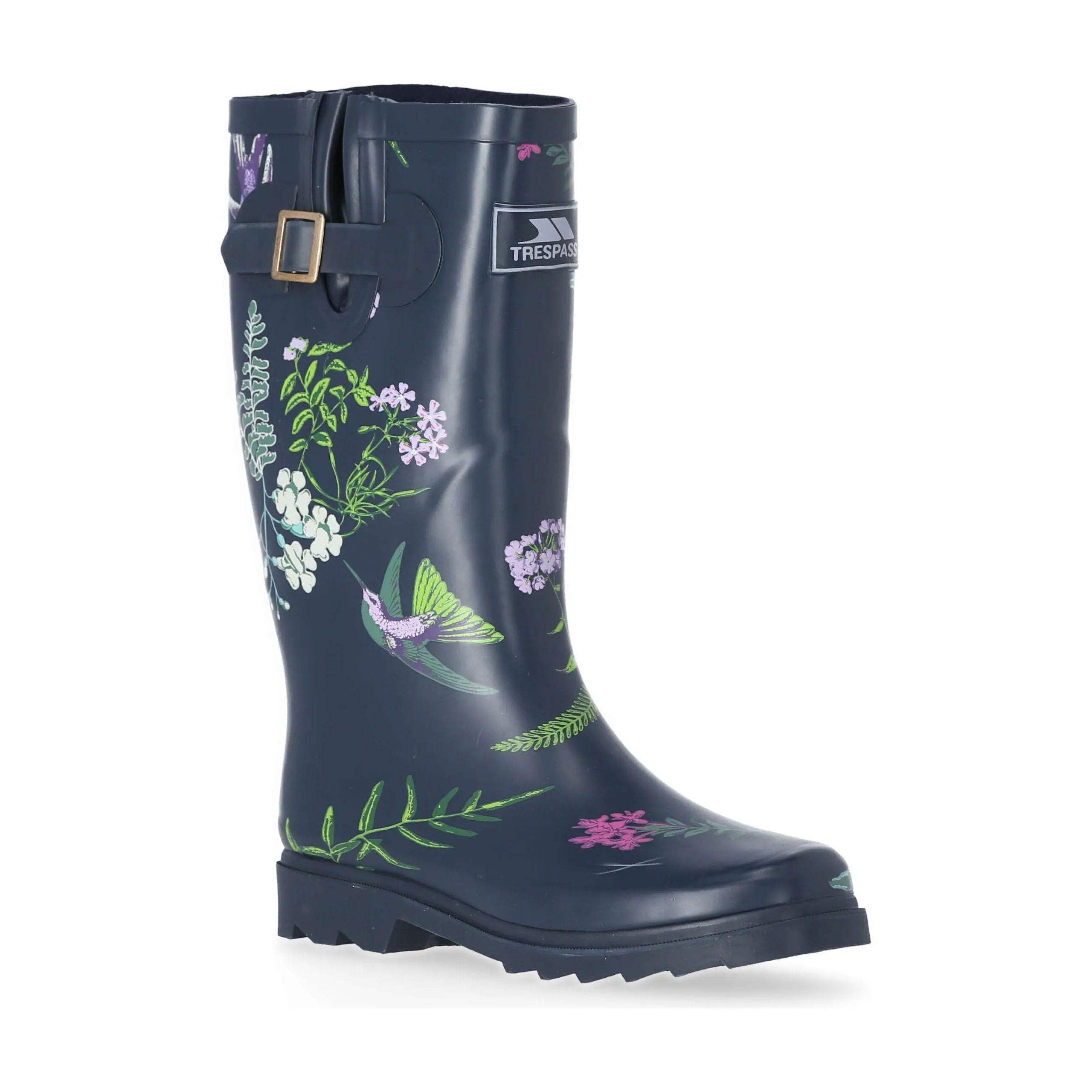 Elena Women's Patterned Wellies - Humming Bird Print