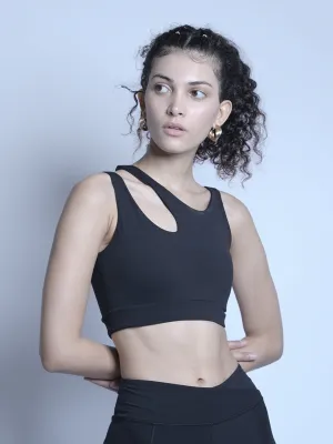 Elevate Cutout Sports Bra In Black