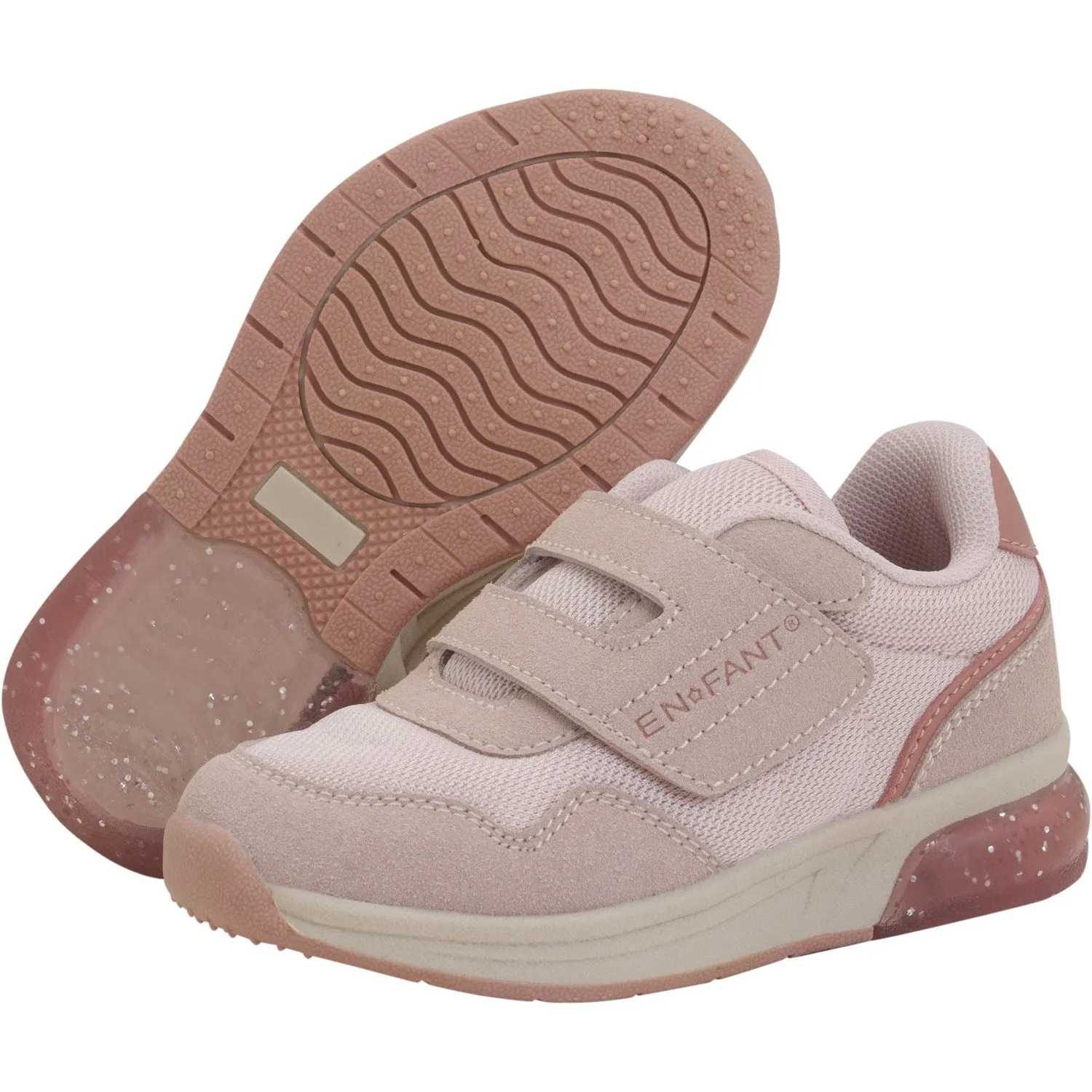 En Fant Sepia Rose Sneakers Velcro w. Light