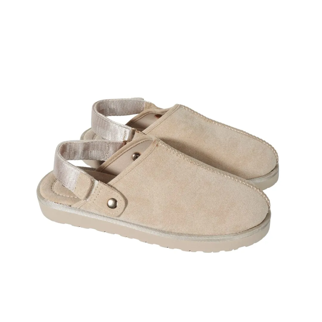 ESCAPE - Pivoting Heel Straps Suede Slides