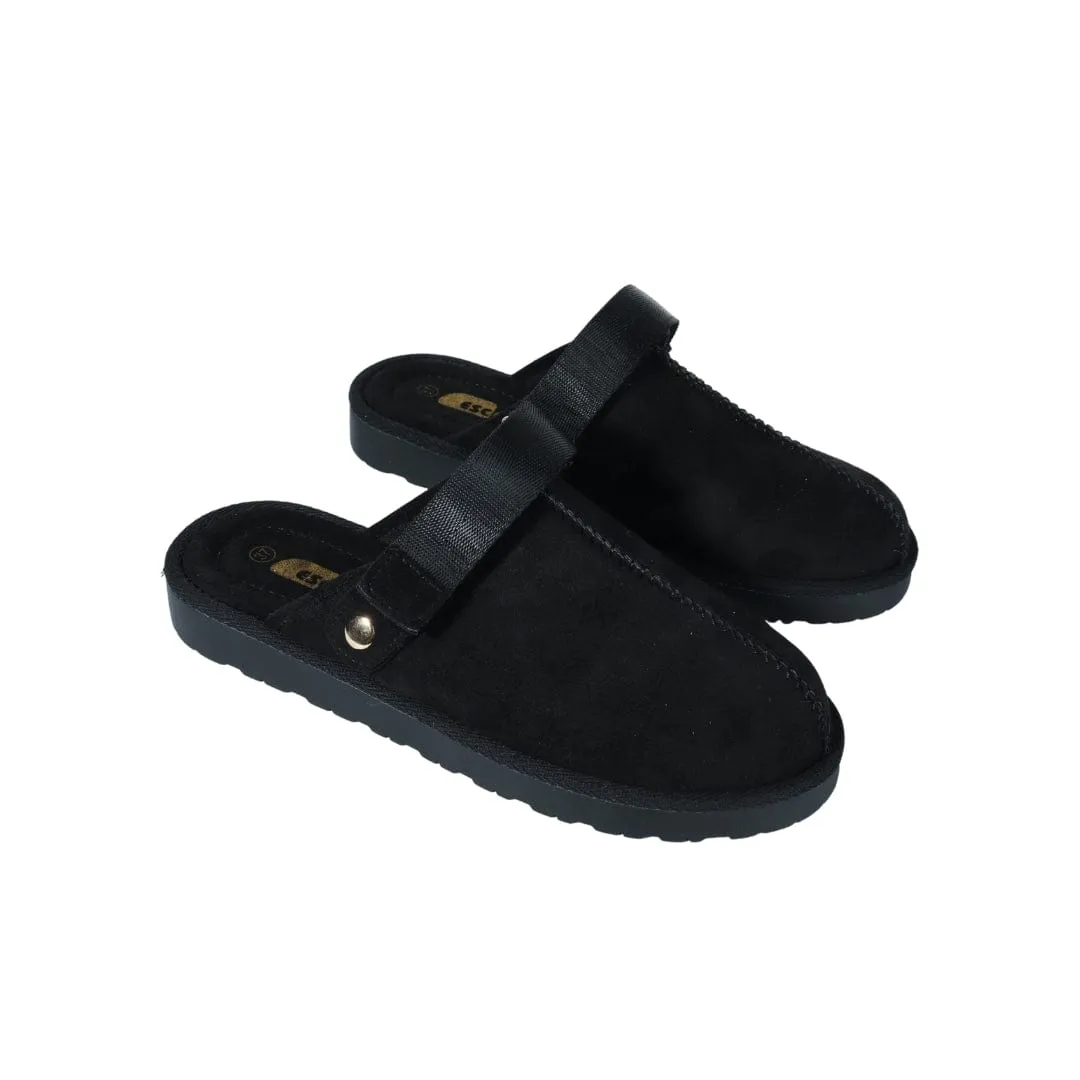 ESCAPE - Pivoting Heel Straps Suede Slides