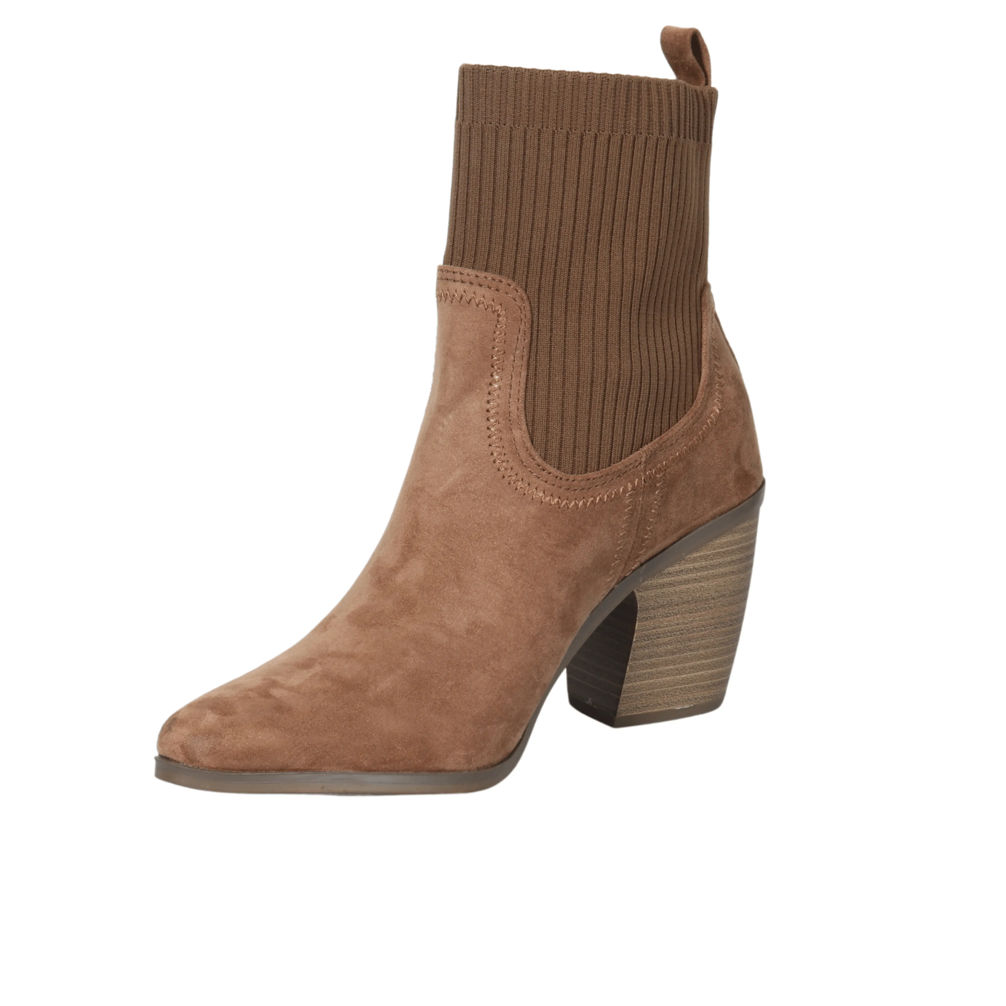 Faux suede sock boot