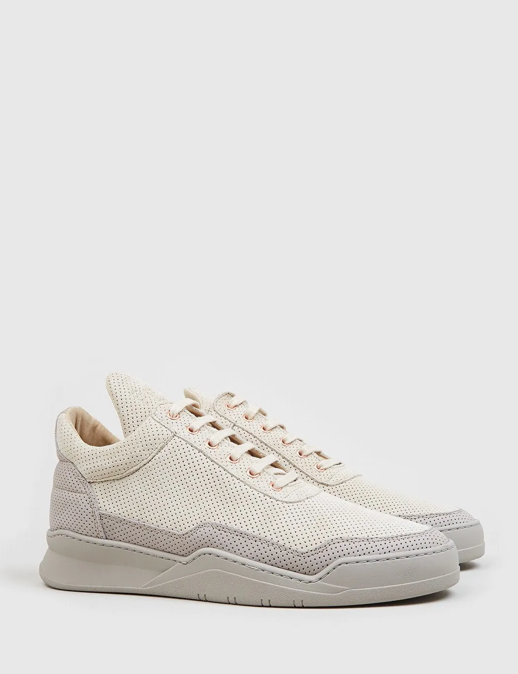 Filling Pieces Low Top Ghost Perforated (Leather) - Grey