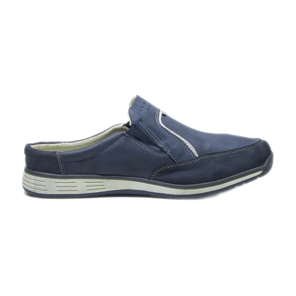 Footflexx Casual Slip Ons Leather Blue Colour For Men