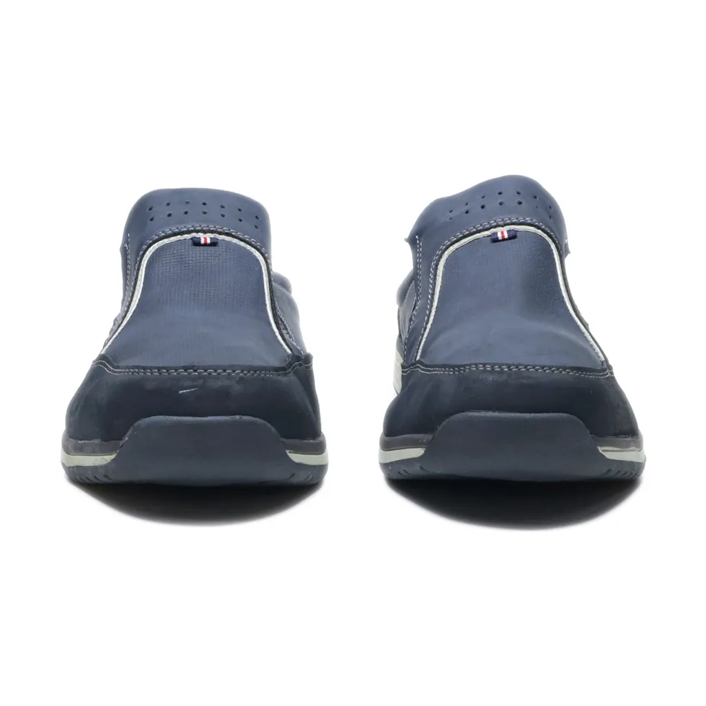 Footflexx Casual Slip Ons Leather Blue Colour For Men