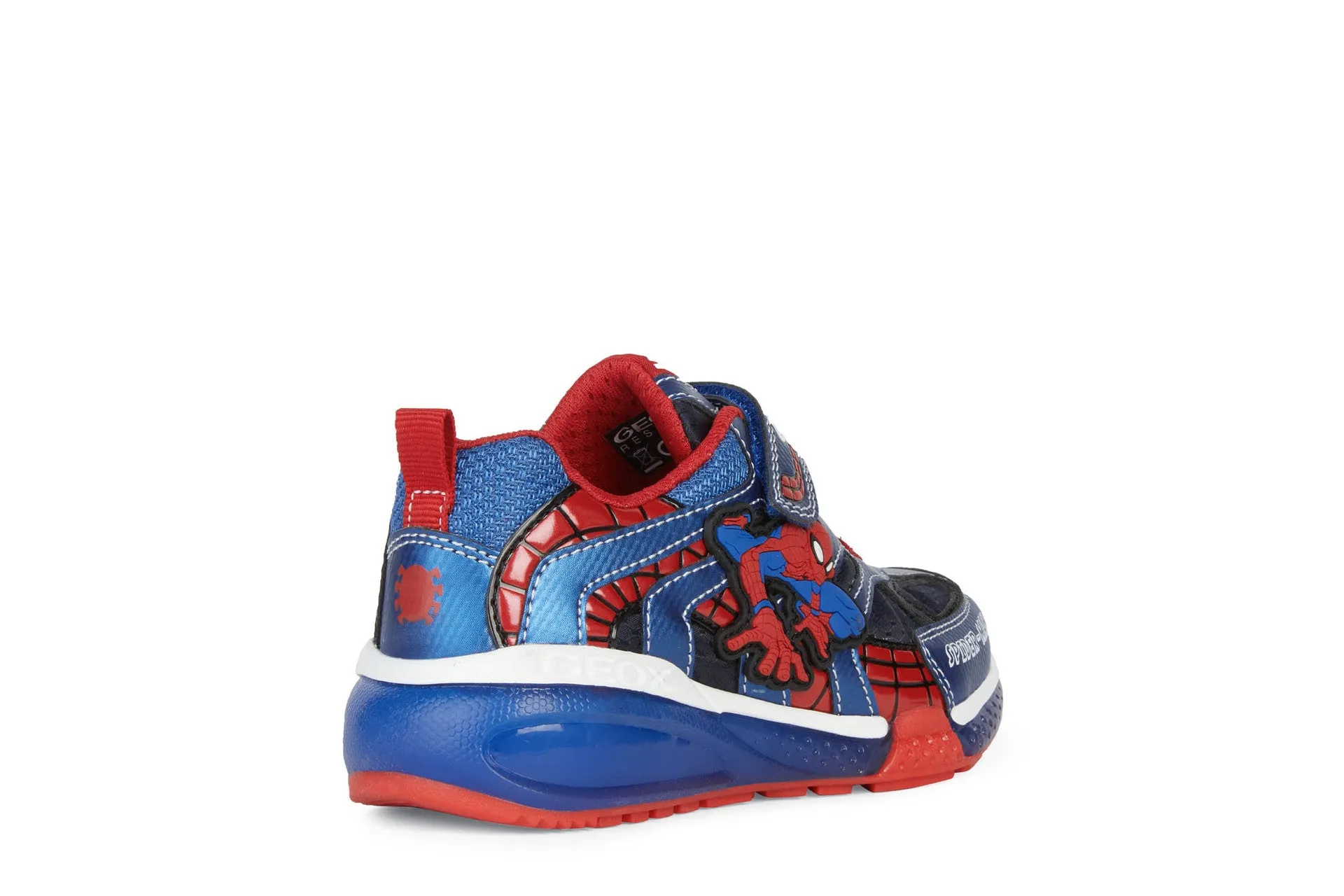 Geox Bayonc Spiderman Boys Navy-Royal Lights Marvel Trainer