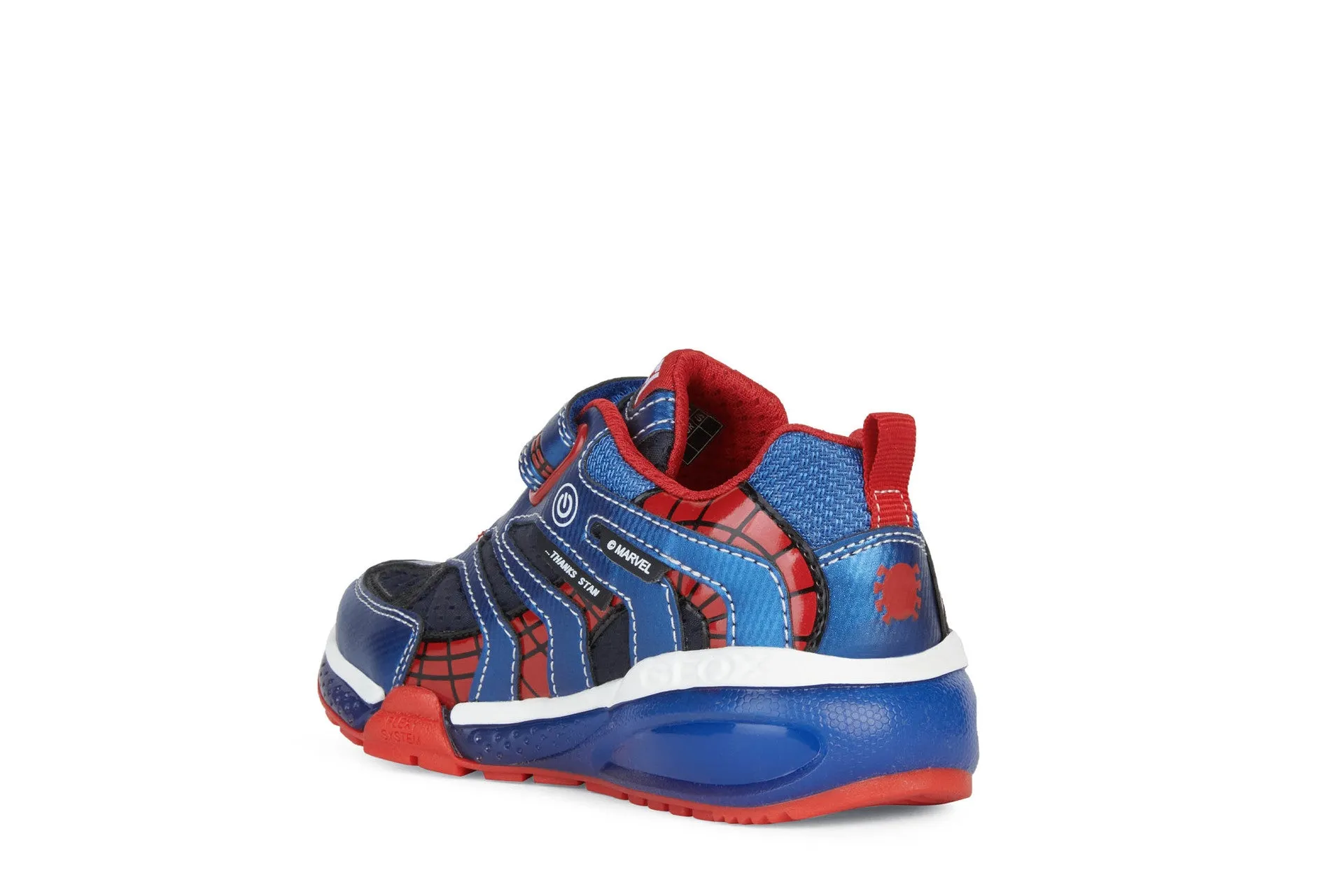 Geox Bayonc Spiderman Boys Navy-Royal Lights Marvel Trainer