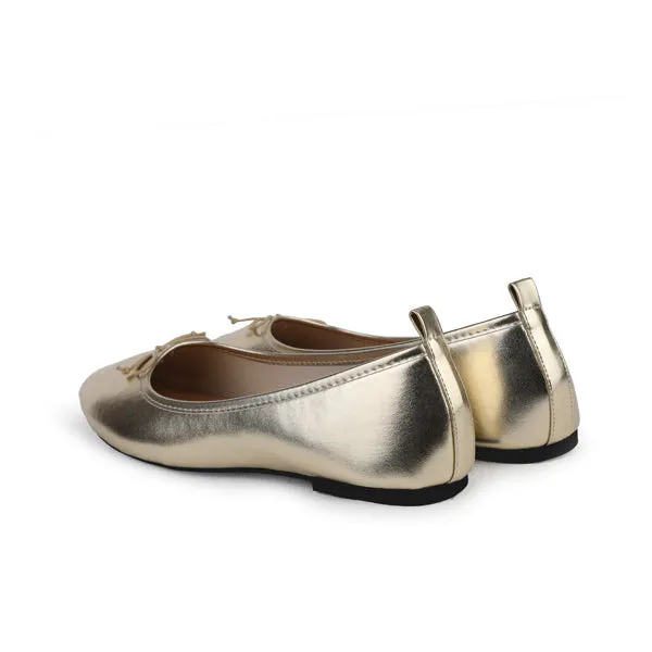 GOLD SHINNING METALLIC BALLERINA