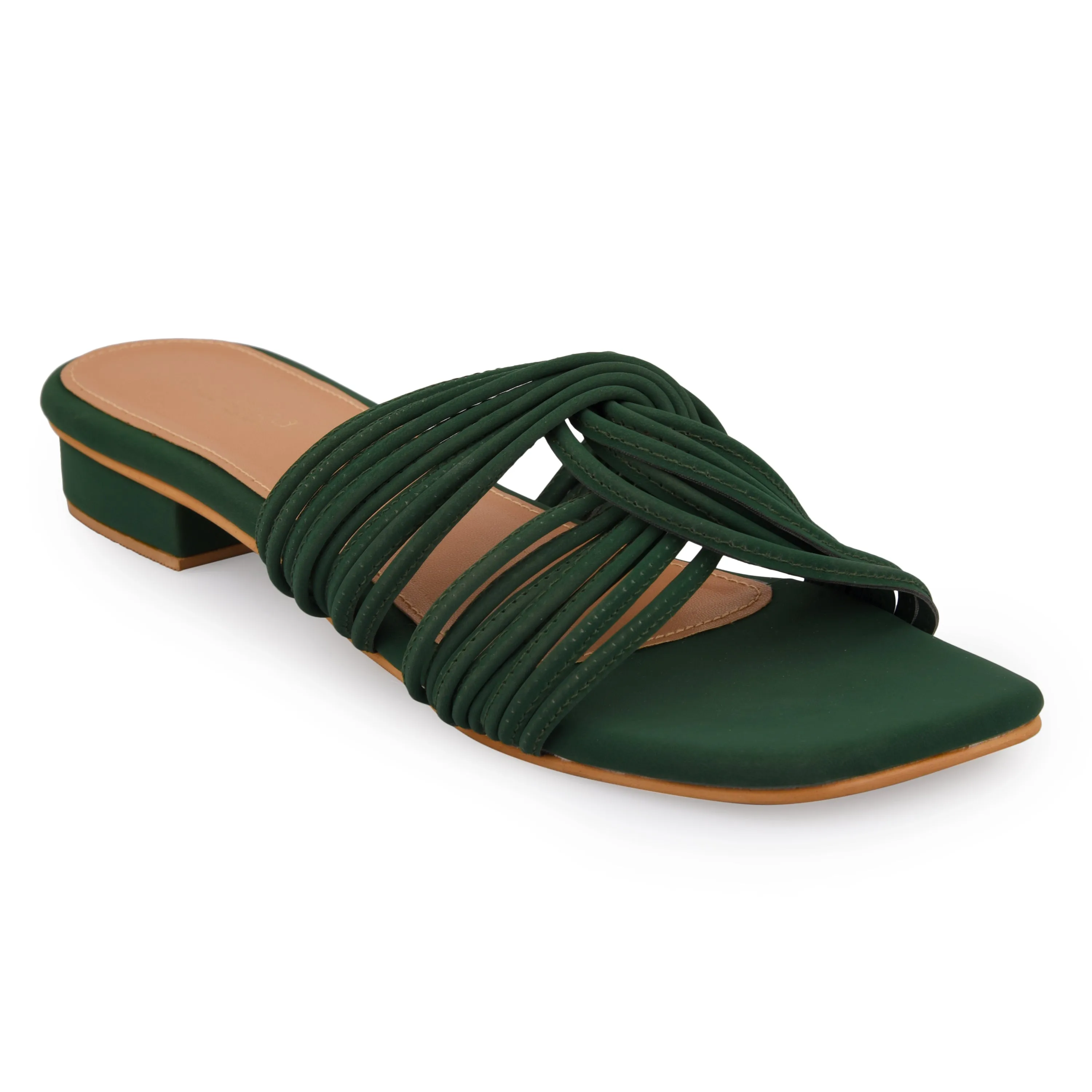 Green Interlock Heels