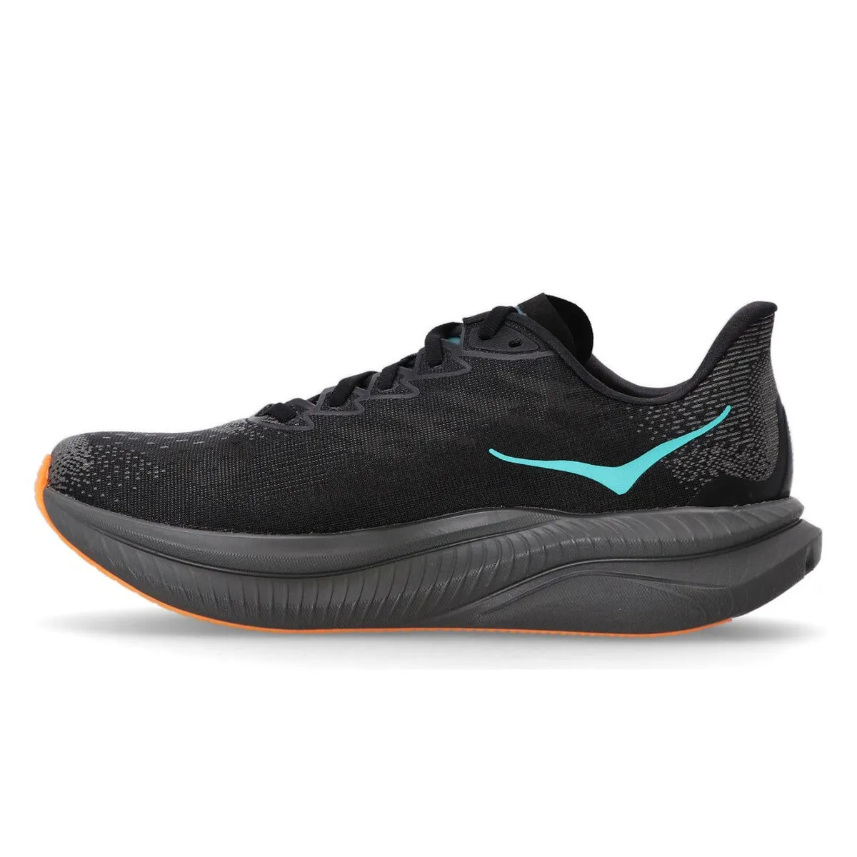 Hoka Mach 6 Mens | Black / Electric Tangerine