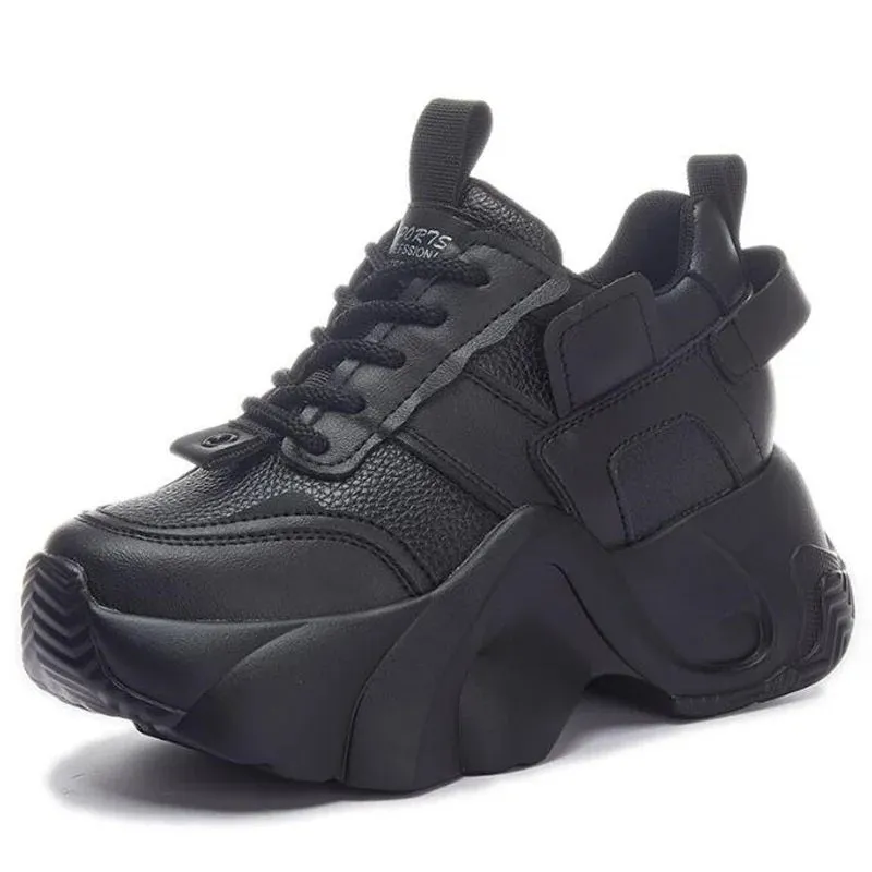 Joskaa 2024 New Black Platform Sneakers Branded