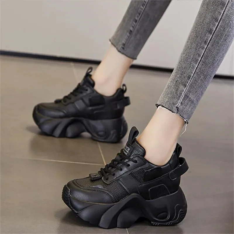 Joskaa 2024 New Black Platform Sneakers Branded