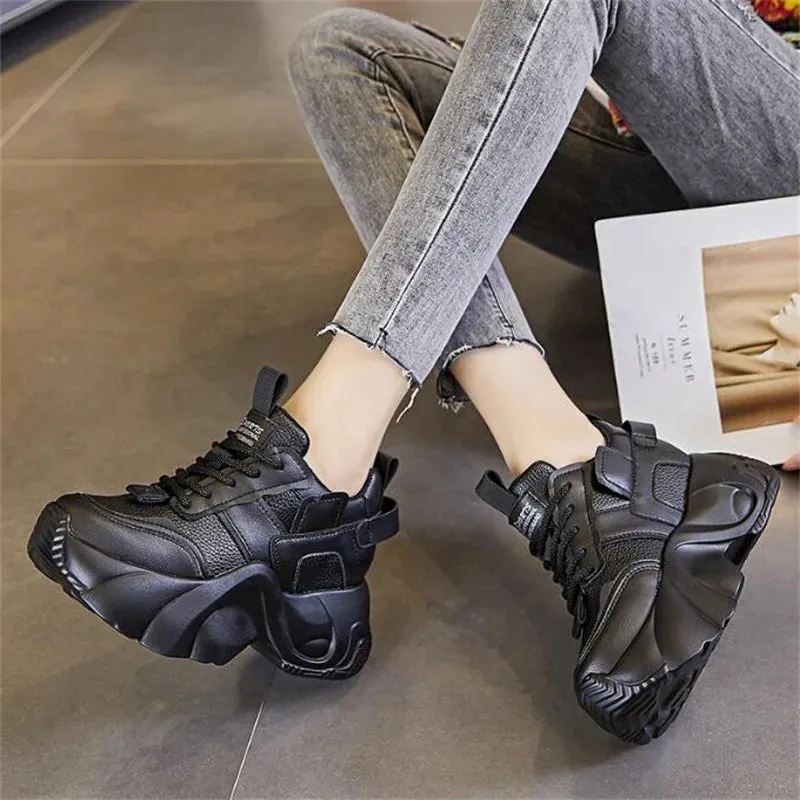 Joskaa 2024 New Black Platform Sneakers Branded